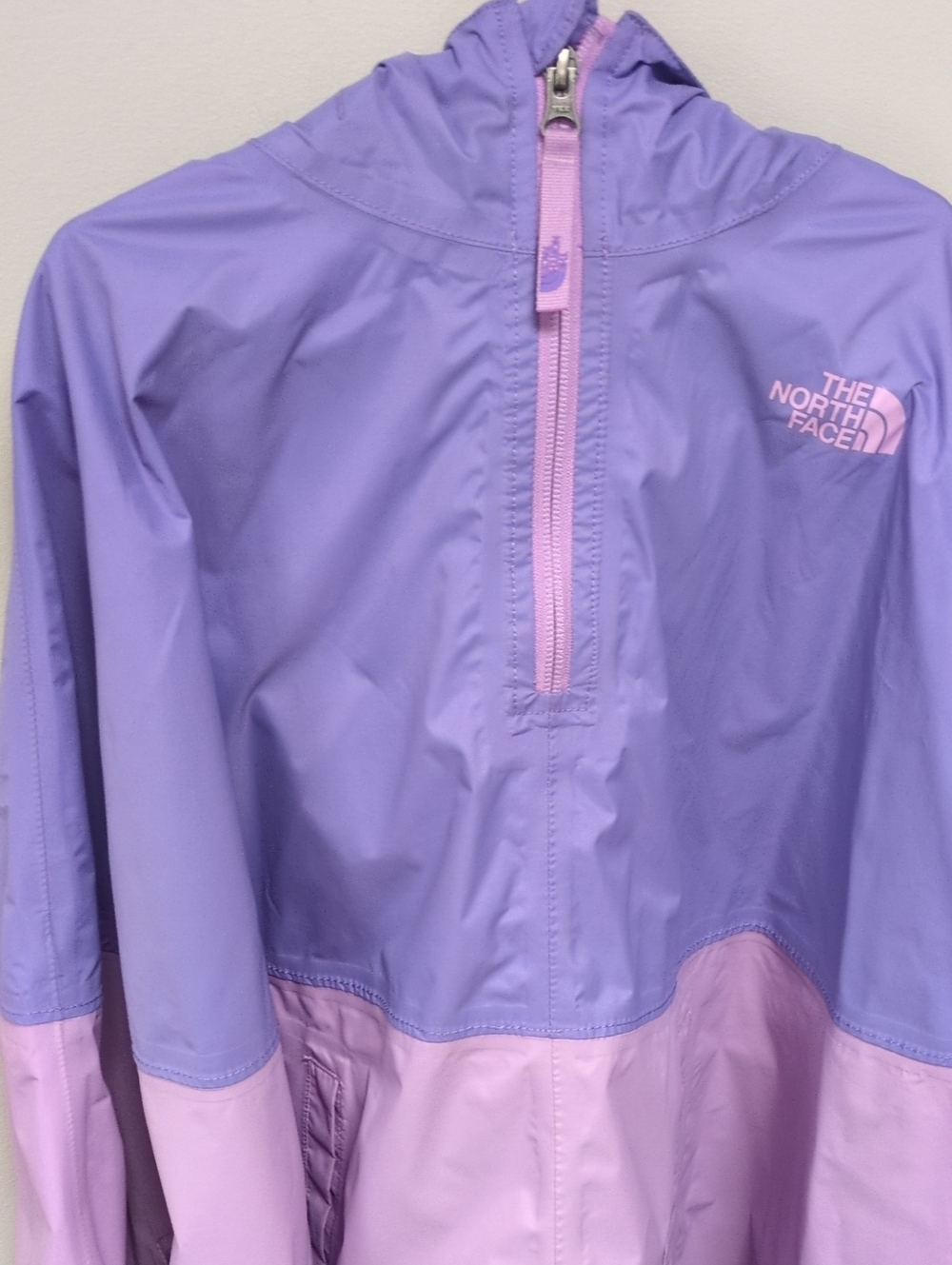 The North Face Lavender and Pink Kids' Hooded Rain Anorak